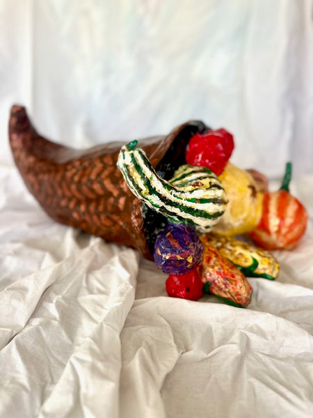 Paper Mache Cornucopia, One