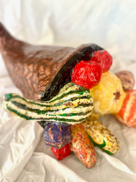 Paper Mache Cornucopia, One