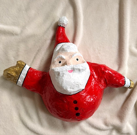 Paper Mache Jolly Santa, Two