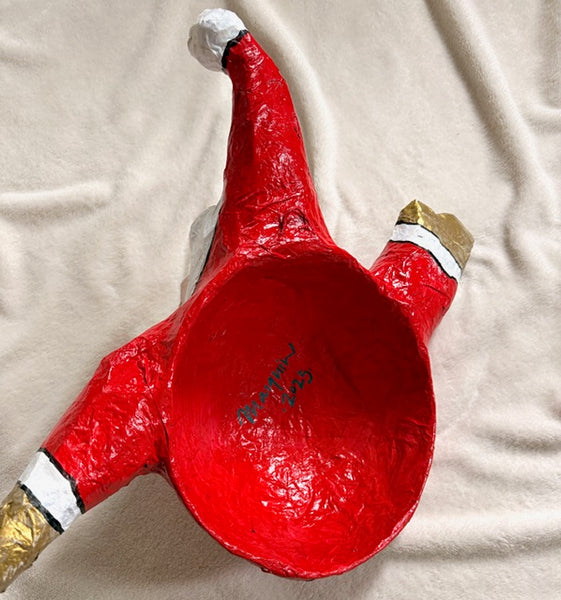 Paper Mache Jolly Santa, Two