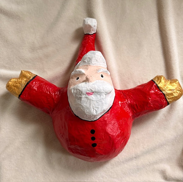 Paper Mache Jolly Santa, One