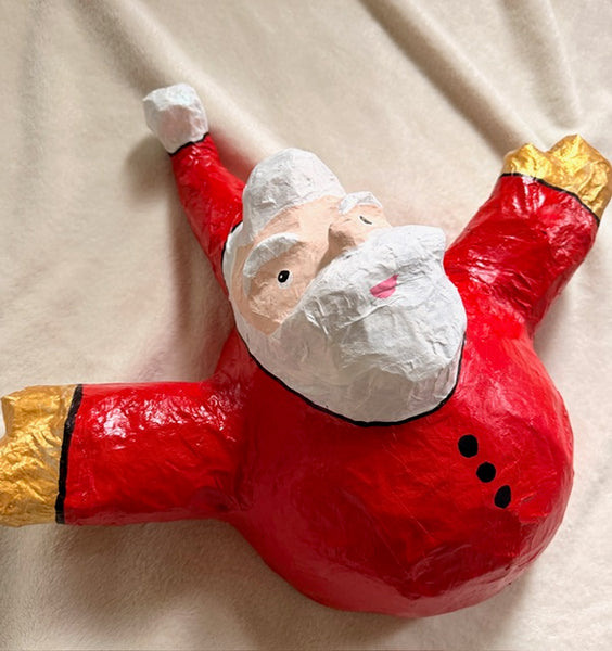 Paper Mache Jolly Santa, One