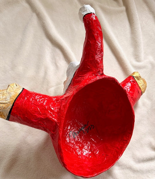 Paper Mache Jolly Santa, One