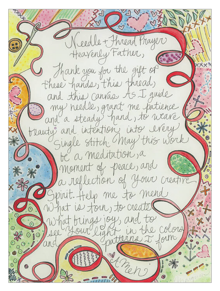 Needle and Thread Prayer Print